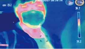 thermal view of a person